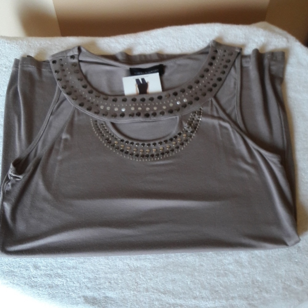 Taupe Sleeveless Top